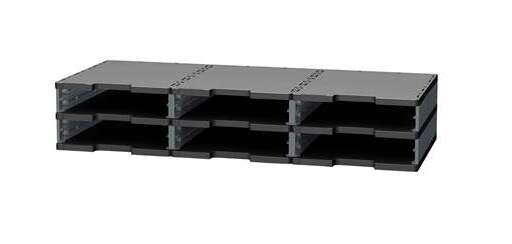 Módulo de clasificación 6 compartimentos estándars Modulodoc Exacompta gris