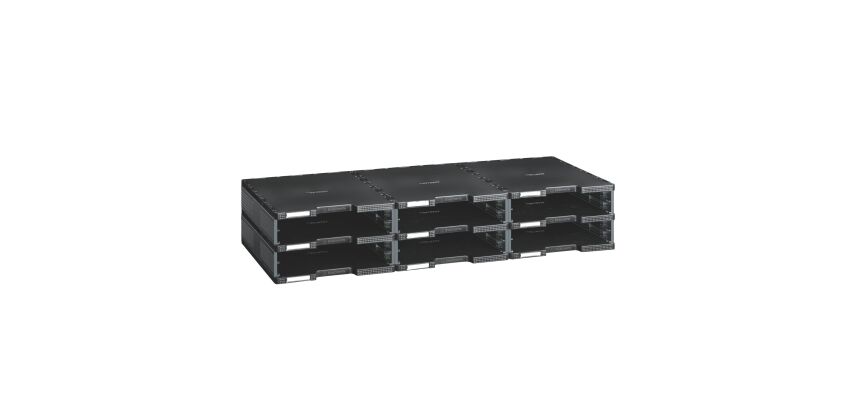 Organizing block 6 standard cases Modulodoc Exacompta grey