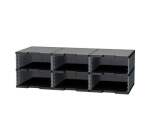 Trieur 6 cases jumbo Modulodoc Exacompta gris