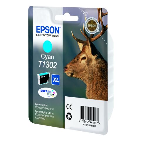 Epson T1302 / C13T13024010 Cartucho original cian de capacidad estándar (765 páginas)