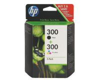 Pack of 2 cartridges HP 300 black and color