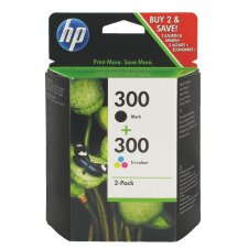 Pack van 2 cartridges HP 300 zwart en kleur