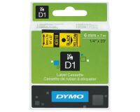 Cinta Dymo D1 escritura negra ancho 6 mm x 7m