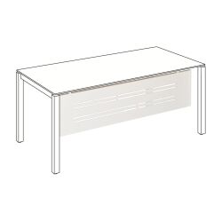 Voile de fond métal L 120 x H 30 cm - Team Line - blanc