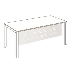 Voile de fond métal L 120 x H 30 cm - Team Line - blanc