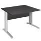 Bureau droit L 120 cm noir pied métal Start Plus