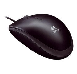 Ratón con cable B100 Logitech color negro