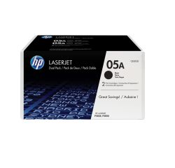HP 05A (CE505D) Pack 2 tóner original negro de capacidad estándar (2 x 2300 páginas)