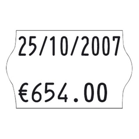 Roll of 1200 white labels 26 x 16 mm