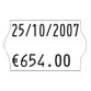 Roll of 1200 white labels 26 x 16 mm