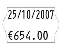 Roll of 1200 white labels 26 x 16 mm