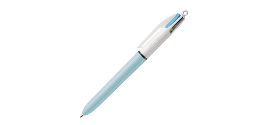 Stylo bille Bic 4 couleurs fun rétractable 0,6 mm