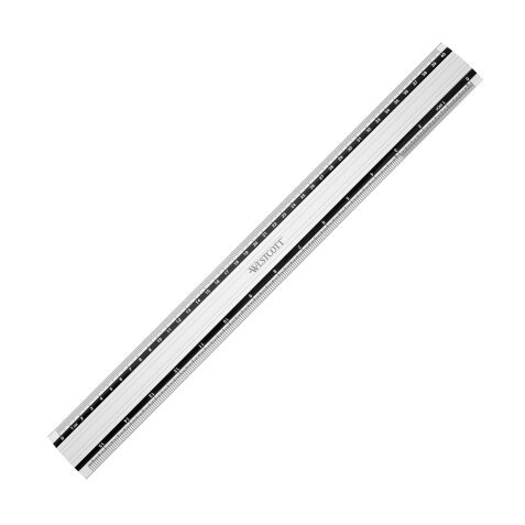 Flaches Bürolineal aus Aluminium Safetool 40cm