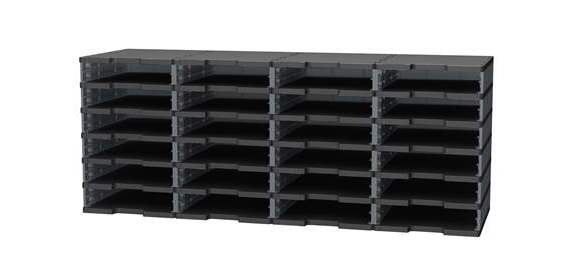 Trieur 24 cases standards Modulodoc Exacompta gris