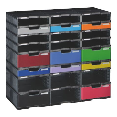 Organizing block 24 standard cases Modulodoc Exacompta grey