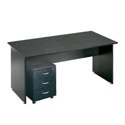 Pack bureau L 160 cm + caisson mobile 3 tiroirs Start Plus