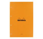 Bloc bureau Rhodia N°119 format A+ 21 x 31,8 cm perforé 4 trous ligné 80 feuilles