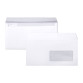 Enveloppe 110 x 220 mm Clairefontaine 80 g avec fenêtre 45 x 100 mm blanche - Boîte de 500