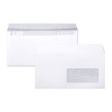 Enveloppe Clairefontaine blanche 110 x 220 mm - format DL - avec fenêtre - Boîte de 500