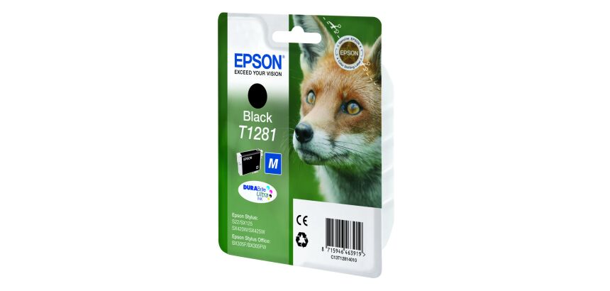 Cartouche Epson T1281 noire pour imprimante jet d'encre