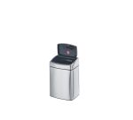 Poubelle 10 litres Brabantia Touch-bin rectangle inox brillant