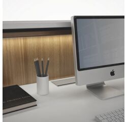 LED lighting for working area and front sides of the reception desk Jana 