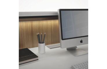 LED lighting for working area and front sides of the reception desk Jana 