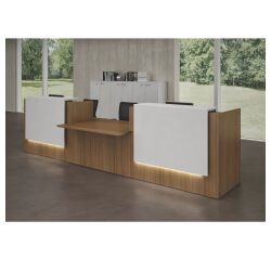 Rechte onthaalbank Jana B 426 met lage module in het midden