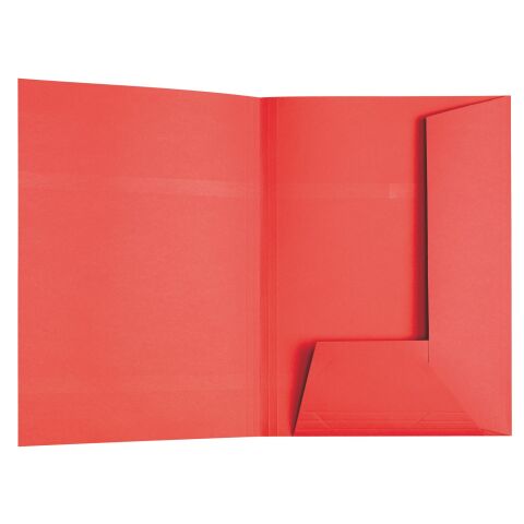 Carpeta de 2 solapas Esselte, 23 x 31 cm- Paquete de 100 rojo