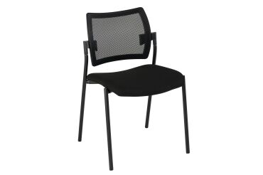 Chair Yota back rest in black mesh structure black legs