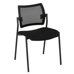 Chair Yota back rest in black mesh structure black legs