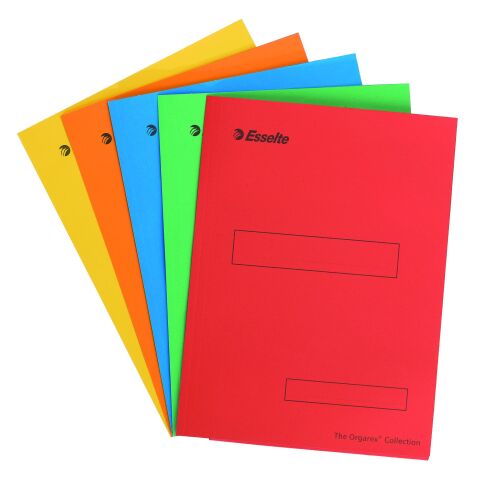 Carpeta de 2 solapas Esselte, 23 x 31 cm- Paquete de 100 surtidas