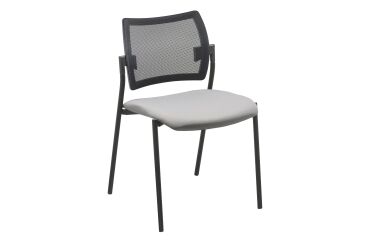 Chair Yota back rest in black mesh structure black legs