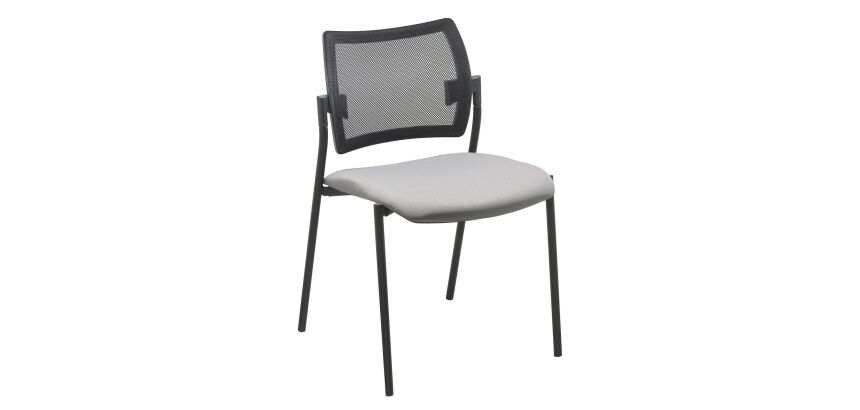 Chaise Amets - dossier filet, piètement métal