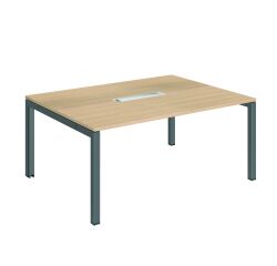 Mesa de reunión Arko roble 160 x 120 cm con top access