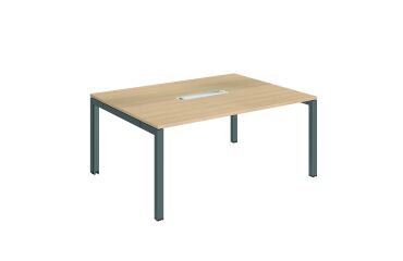 Mesa de reunión Arko roble 160 x 120 cm con top access