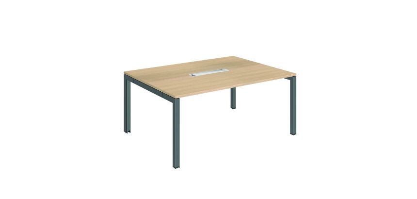 Meeting table L 160 x W 120 cm with metal base and Arko top access