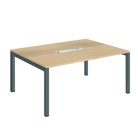 Mesa de reunión Arko roble 160 x 120 cm patas antracitas