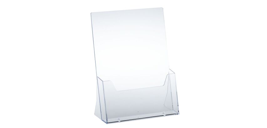 Sales counter stand A4 1 compartment Taymar transparent