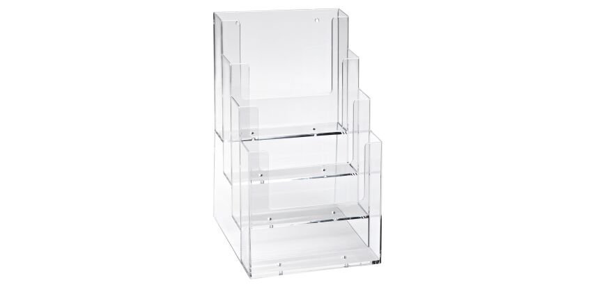 Présentoir de table 4 cases Taymar A5 transparent