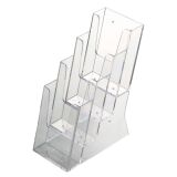 Présentoir de table transparent 4 cases pour format 10 x 21 cm