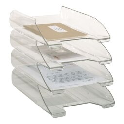 Crystal clear mail baskets Bruneau