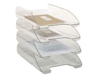 Crystal clear mail baskets Bruneau