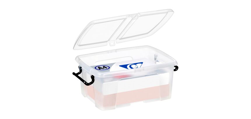 Storage box plastic 12 L Strata transparent