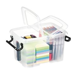 Boîte de rangement en plastique Strata - 6 litres - dim : H 22,4 x L 30,5 cm