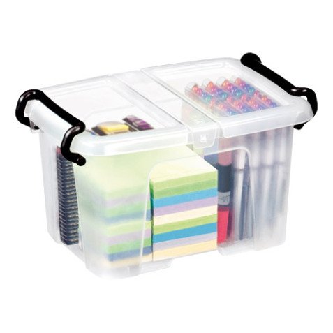 Boîte de rangement plastique 6 L Strata translucide