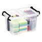 Boîte de rangement plastique 6 L Strata translucide