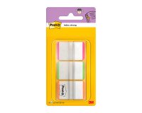 66 Strong Post-it indexes, with a pink/green/orange border, 25 x 38 mm