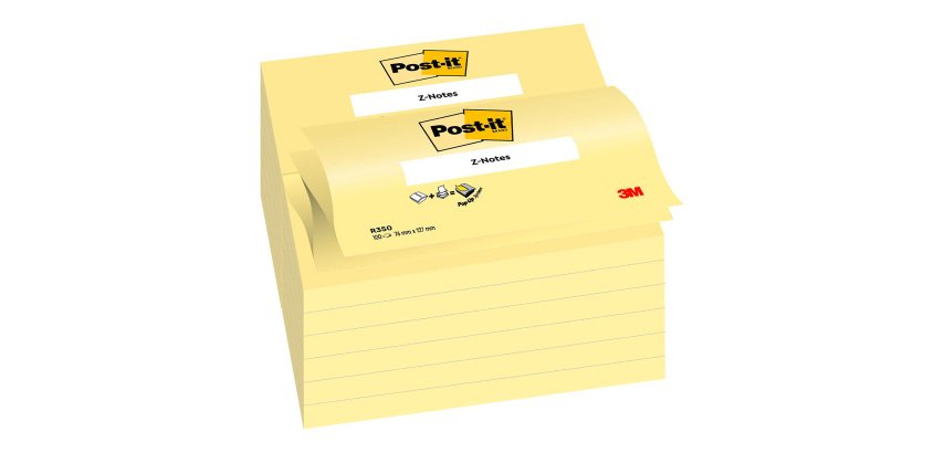 <p>Yellow Post-it repositionable Z-Notes - 100 sheets pad</p>