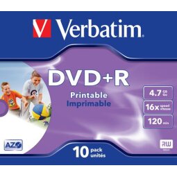 DVD+R Verbatim 16x bedrukbaar